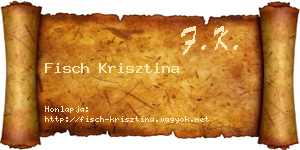 Fisch Krisztina névjegykártya